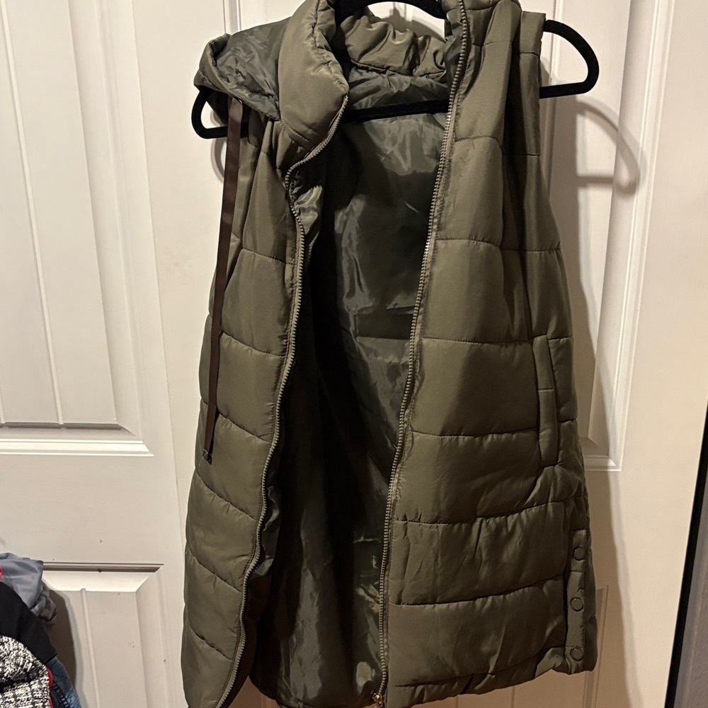 Olive Green Puffer Vest